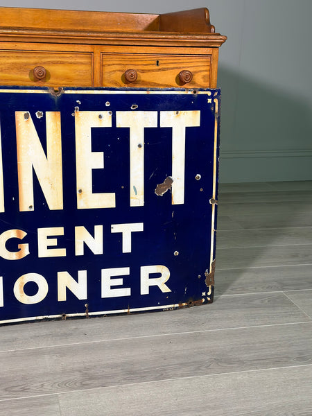 Large Vintage Enamel Newsagent Sign