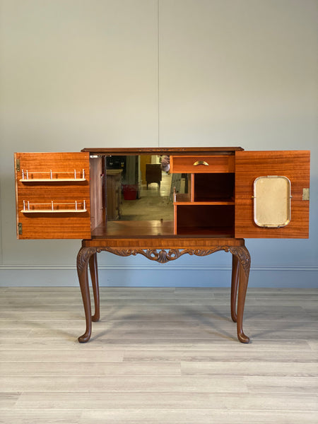 Mid 20th Century Burr Walnut Cocktail Cabinet