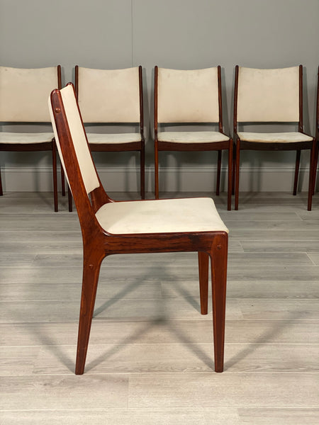Set Of Nine Danish Rosewood Chairs By Johannes Andersen