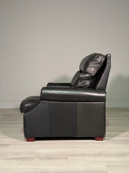 Black Leather Danish Armchair c.1980’s
