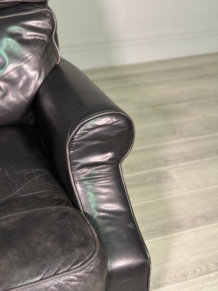 Black Leather Danish Armchair c.1980’s