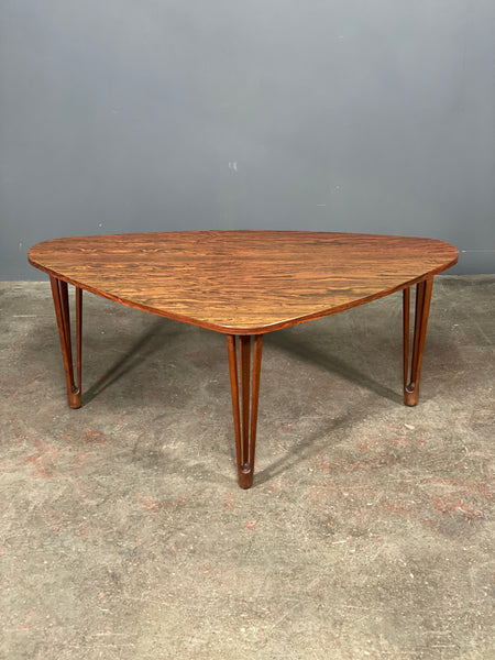 Mid Century Rosewood Veneer Tripod Coffee Table