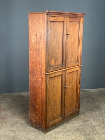 Victorian Pitch Pine Church Cupboard
