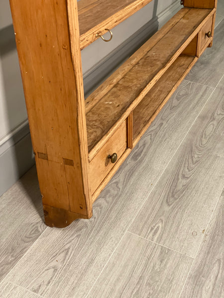 19th Century Pine Kitchen Wall Rack