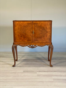 Mid 20th Century Burr Walnut Cocktail Cabinet