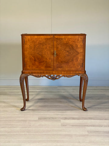 Mid 20th Century Burr Walnut Cocktail Cabinet