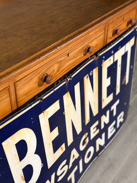 Large Vintage Enamel Newsagent Sign