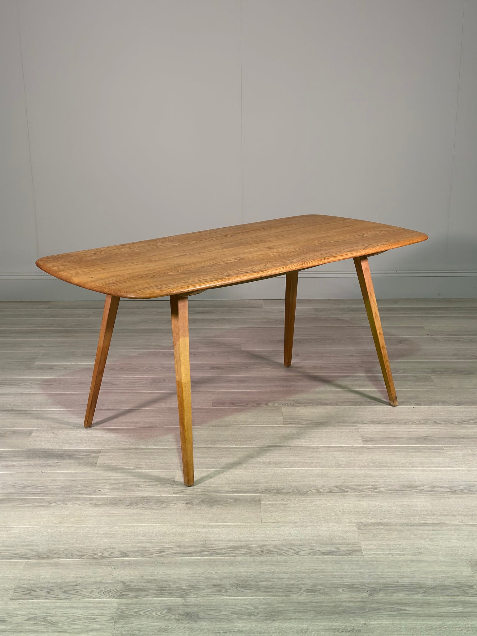 1960 s Ercol Plank Dining Table Rawes Rec