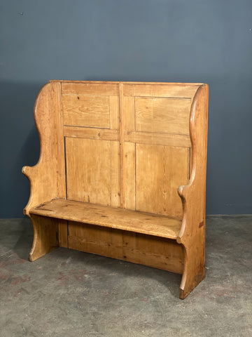 Victorian Pine Oak Settle