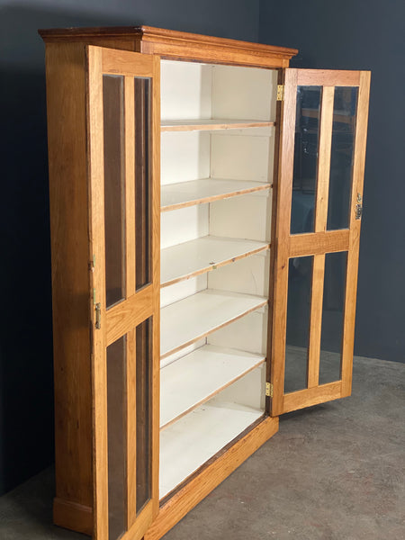 Antique School Lab Display Cabinet