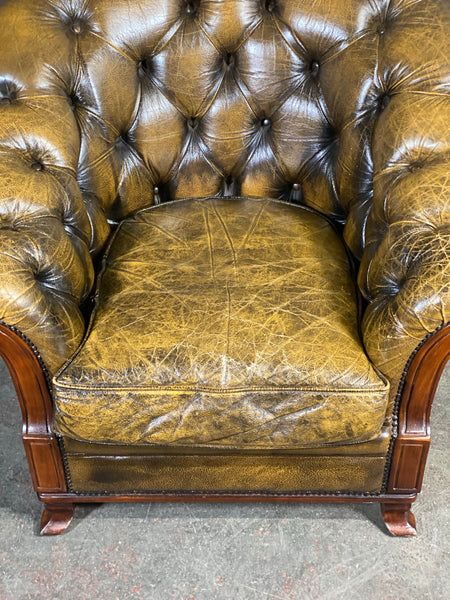 Vintage Leather Chesterfield Armchair