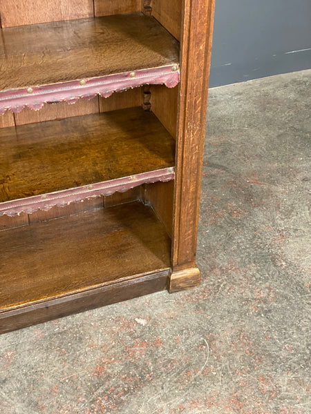 Large Victorian Oak Open Bookcase