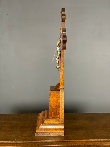 Large Oak Antique Altar Cross