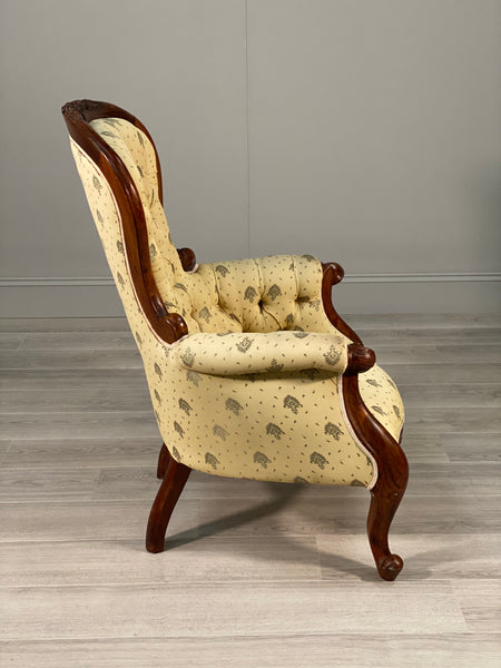 Victorian Style Balloon Back Armchair