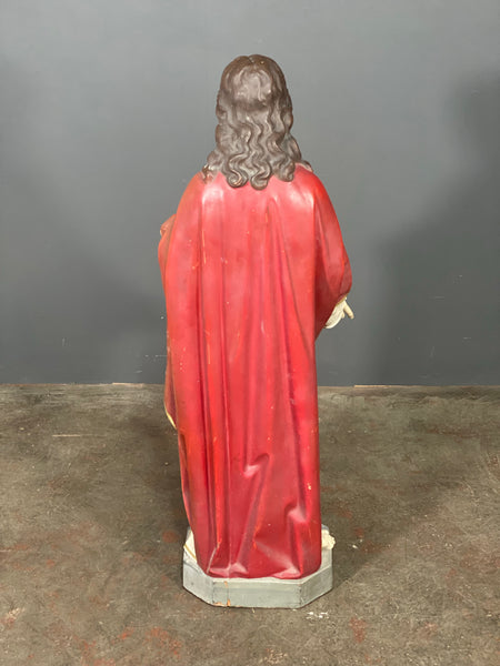 Large Statue Of The Sacred Heart of Jesus Christ c1963