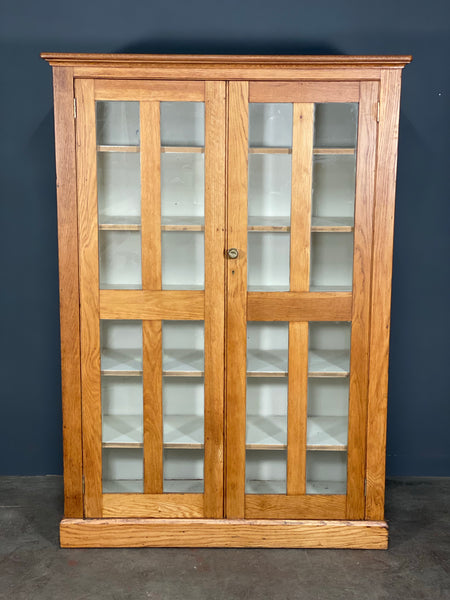 Antique School Lab Display Cabinet