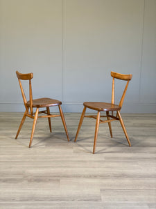 Pair Of Adult Ercol Stacking Chairs