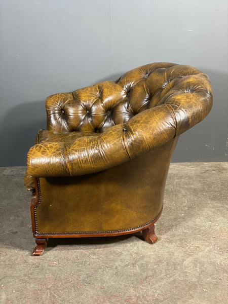 Vintage Leather Chesterfield Armchair