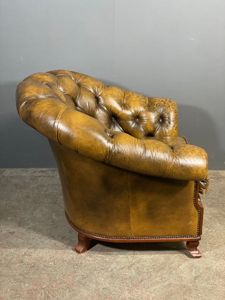Vintage Leather Chesterfield Armchair