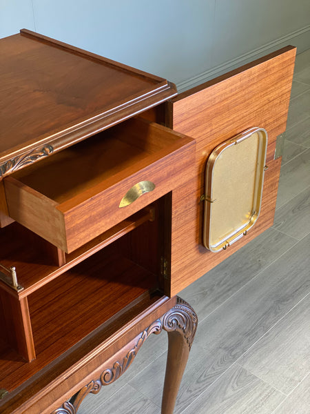 Mid 20th Century Burr Walnut Cocktail Cabinet