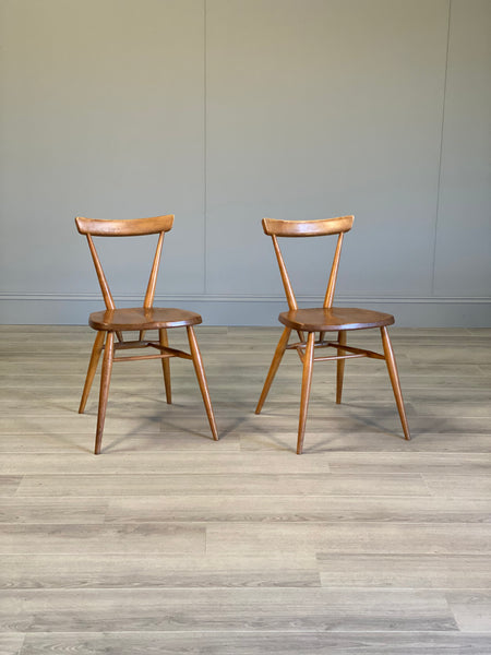 Pair Of Adult Ercol Stacking Chairs