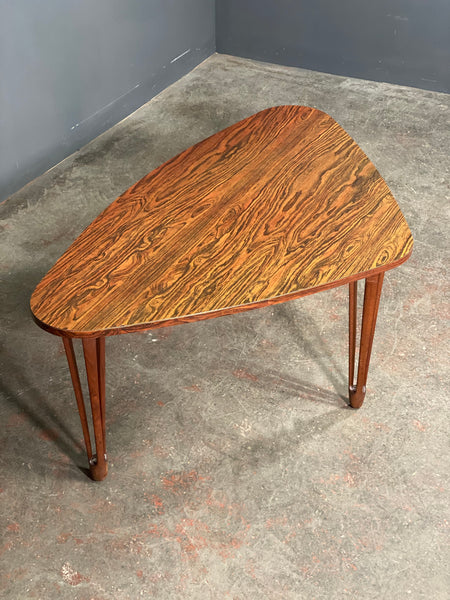 Mid Century Rosewood Veneer Tripod Coffee Table