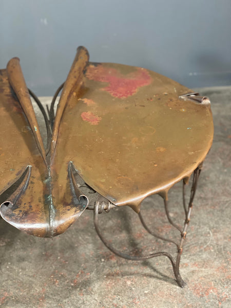 Unique Wrought Iron Copper Coffee Table
