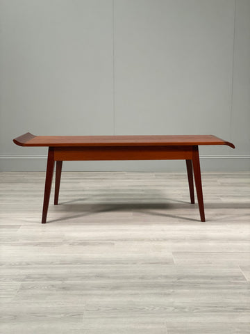 Mid 20th Century Curved Teak Coffee Table