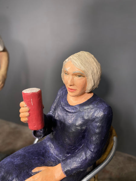 Life Size Fibreglass Sculpture's Of Man And Women By Paul Williams