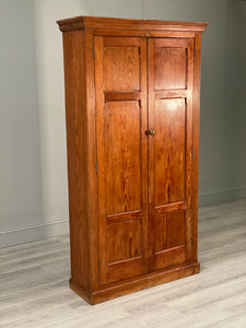 Large Pitch Pine School Cupboard By R Denham & Co