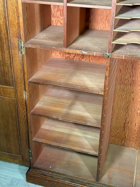 Antique Oak Pigeon Hole Cupboard