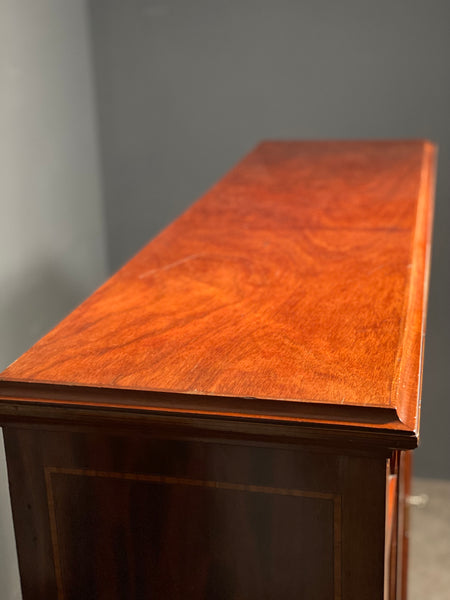 Edwardian Inlaid Mahogany Display Cabinet