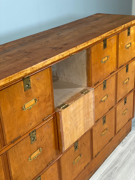 Antique Bank Of Postal Drawers