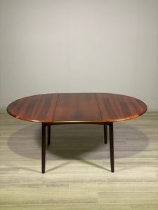 Mid Century Danish Rosewood Extending Dining Table