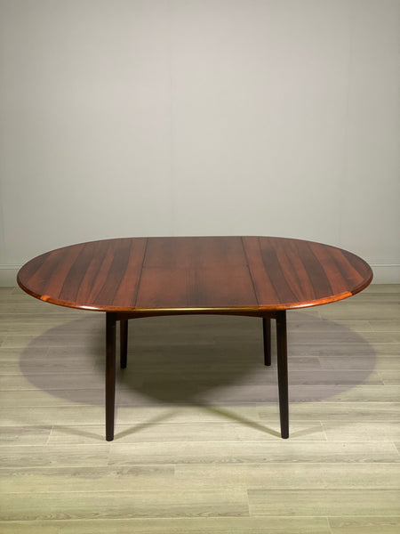 Mid Century Danish Rosewood Extending Dining Table