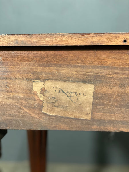 Rare Victorian Army And Navy C S L Mahogany Campaign Writing Desk