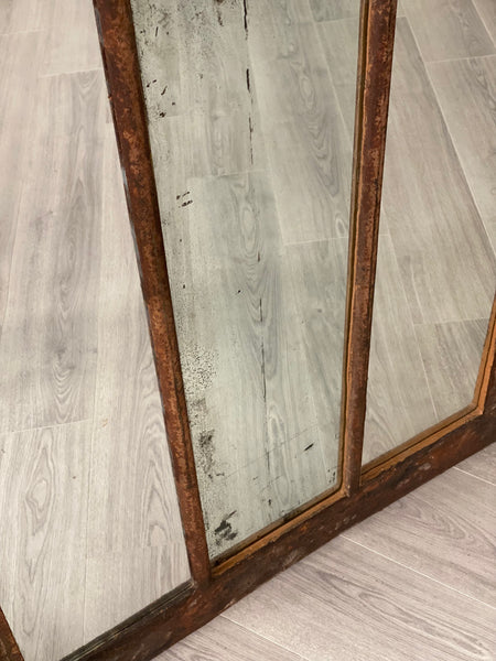 Large Antique Cast Iron Mirror