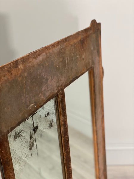 Large Antique Cast Iron Mirror