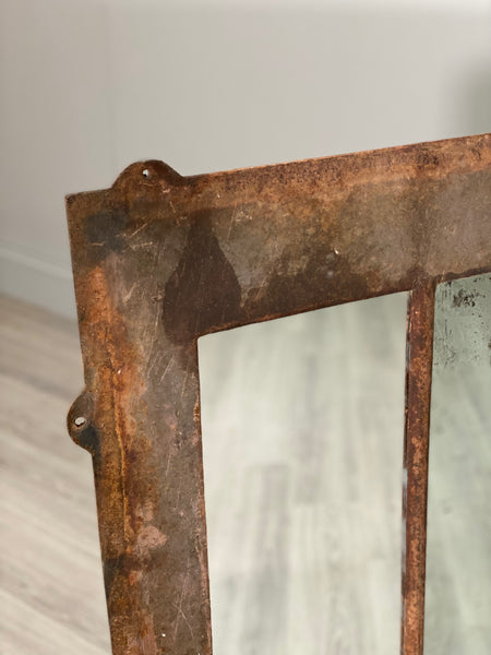 Large Antique Cast Iron Mirror