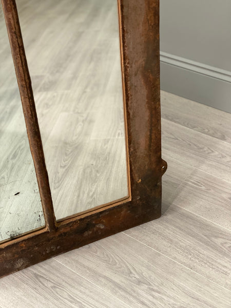 Large Antique Cast Iron Mirror