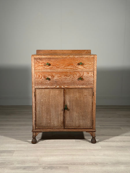 Limed Oak Art Deco Cabinet