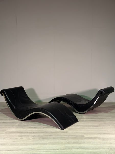 Leather Leonardo Dainelli Sylvester Cattelan Italian Chaise Longue