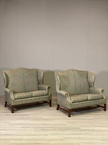 Pair Of Liberty Wingback Sofas