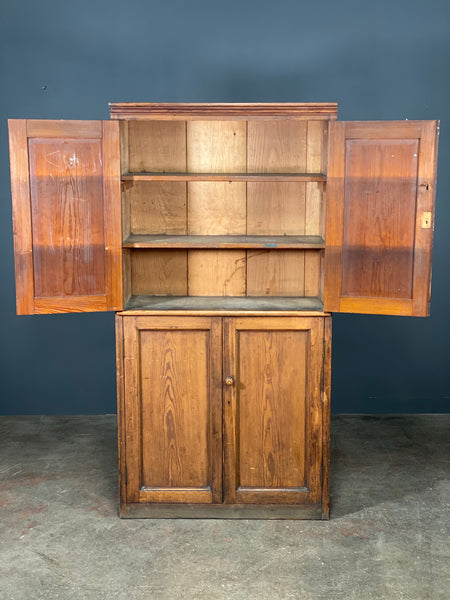 Victorian Pitch Pine Church Cupboard