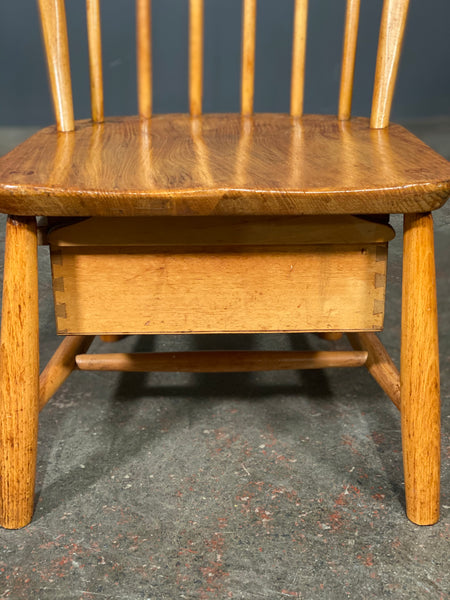 Small Ercol Nursing Chair With Drawer