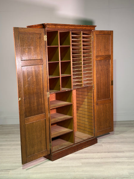 Antique Oak Pigeon Hole Cupboard