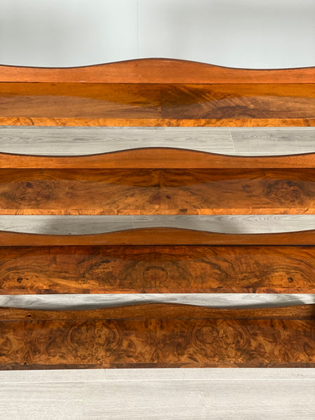 19th Century Burr Walnut Wall Hanging Shelves