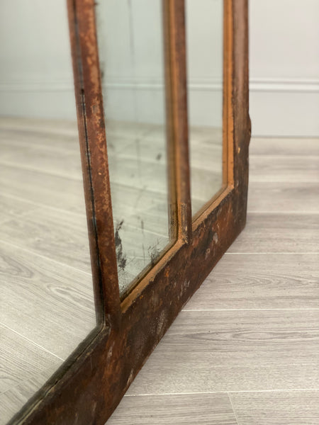 Large Antique Cast Iron Mirror