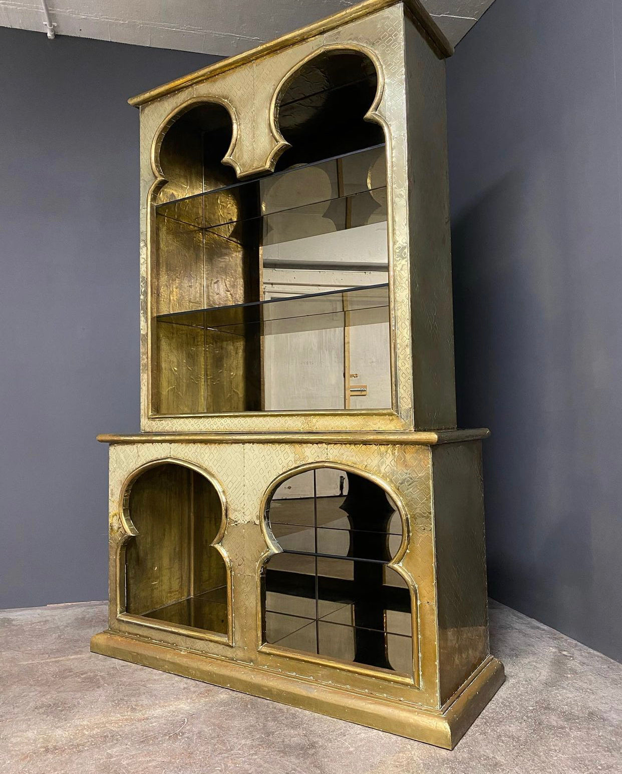 Rare Rodolfo Dubarry Large Brass Cabinet c1970