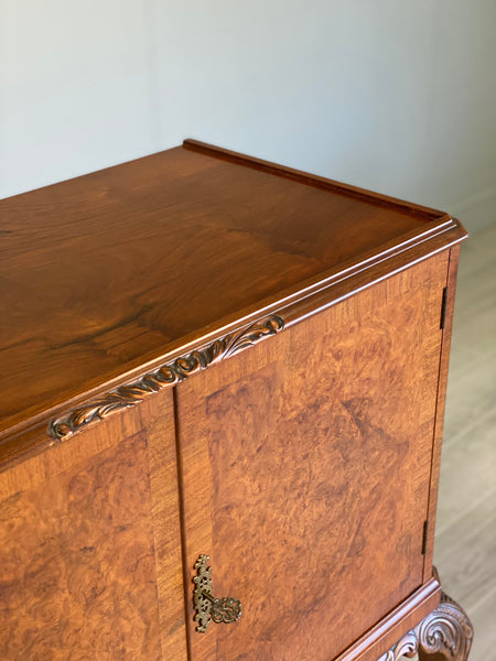 Mid 20th Century Burr Walnut Cocktail Cabinet